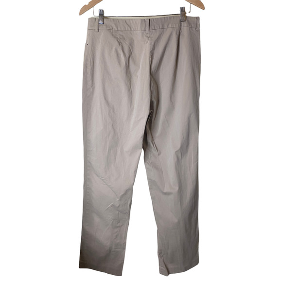 Jones New York Women's kaki Chino Pants Flat Front Straight Leg Size 12 - Picture 7 of 9